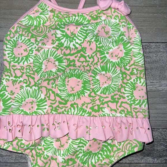 Lilly Pulitzer Toddler Girl One-Piece Swim Suit Lion Cub Print Size 18-24M - Picture 2 of 4